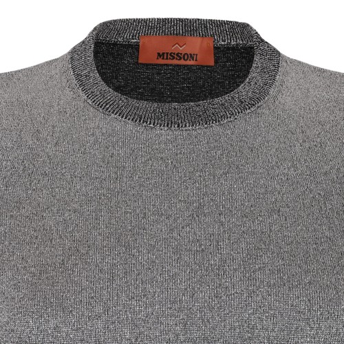 Missoni Silver Tones T-Shirt In Lame Viscose.