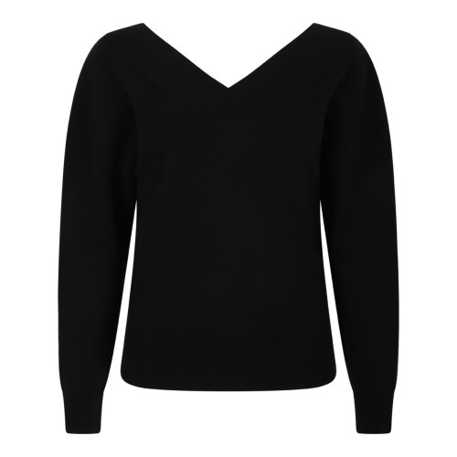 Tom Ford Black V-Neck Wool Sweater.