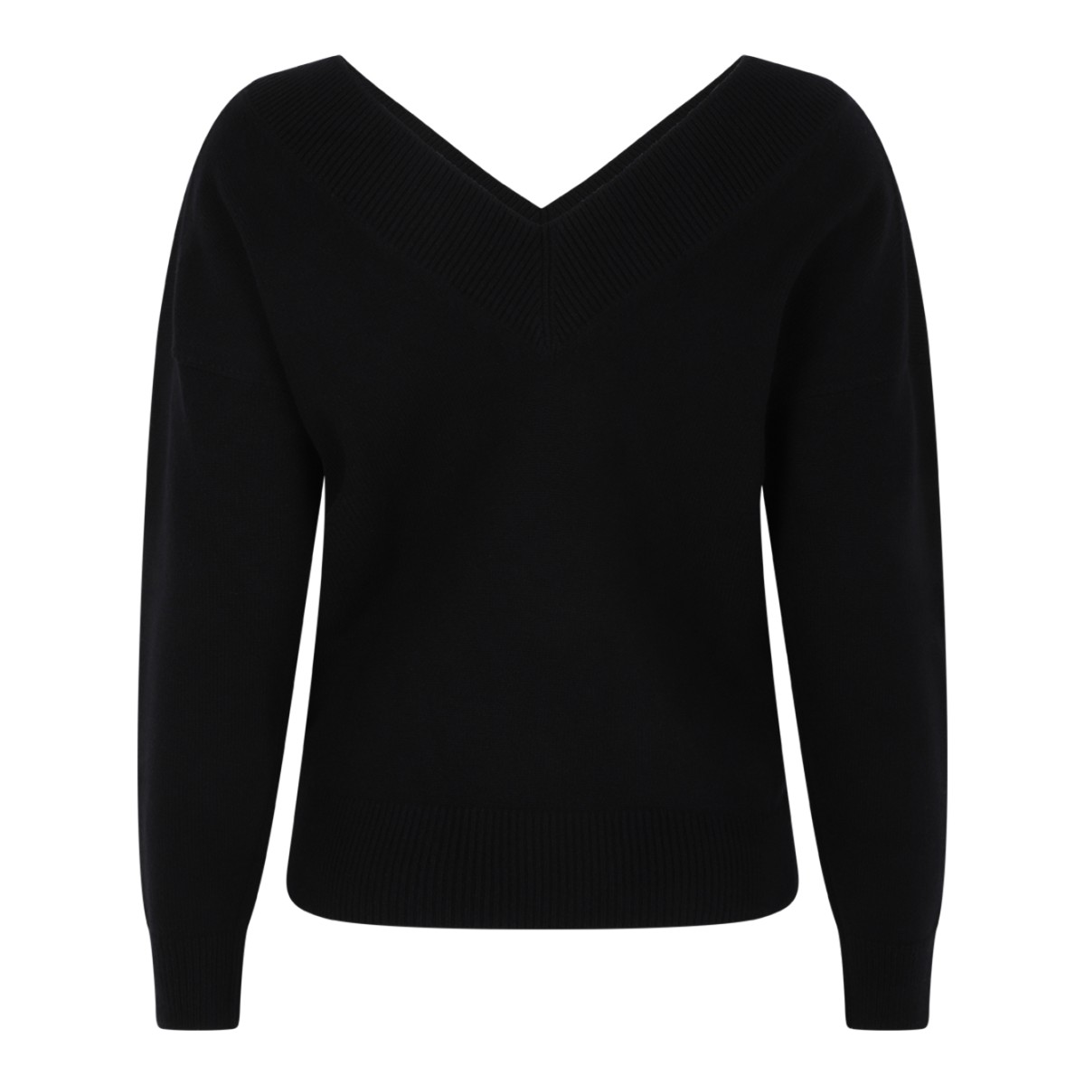 Tom Ford Black V-Neck Wool Sweater.