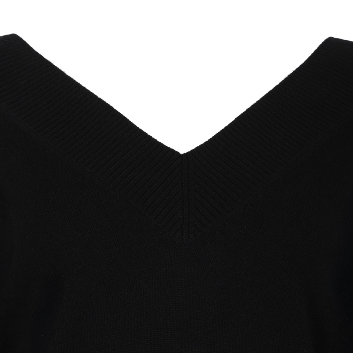 Tom Ford Black V-Neck Wool Sweater.