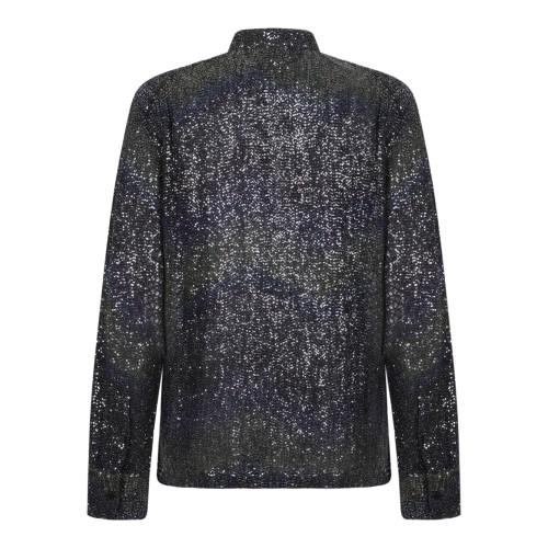 Missoni Black Metallic Knit Shirt. 2