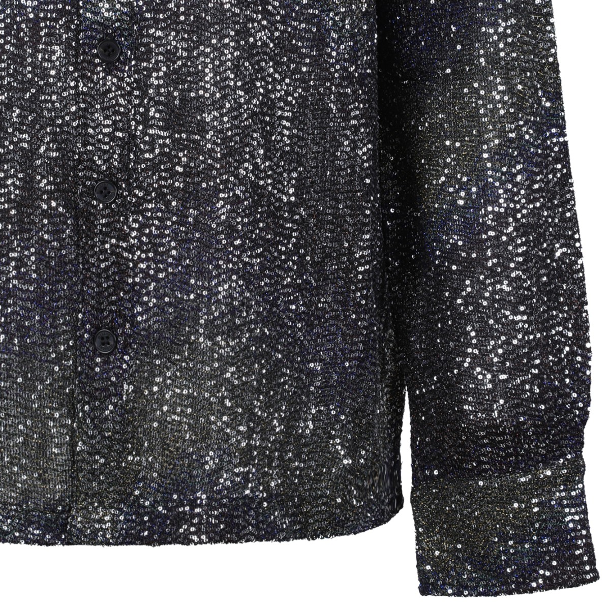 Missoni Black Metallic Knit Shirt.