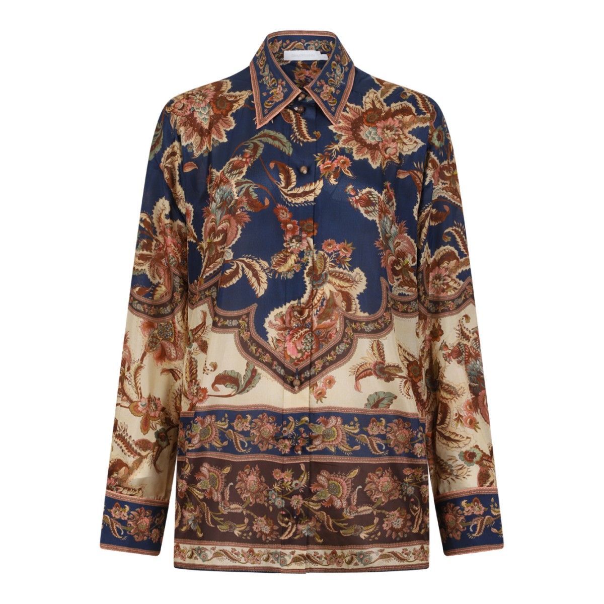 Zimmermann Paisley Print Silk Shirt.