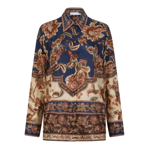 Zimmermann Paisley Print Silk Shirt.