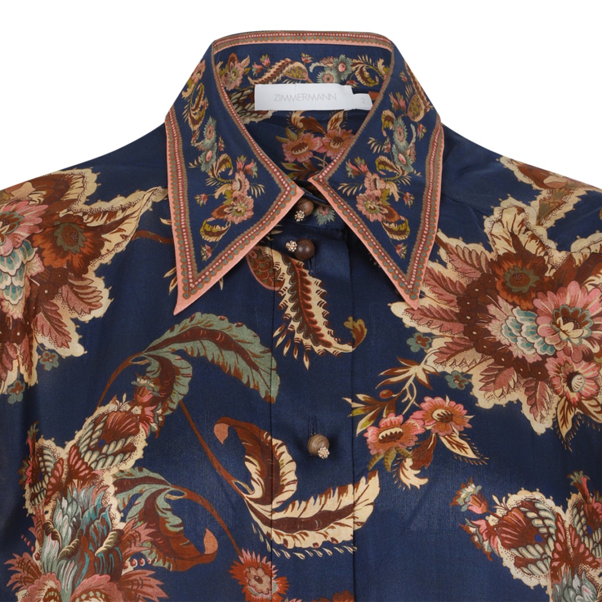 Zimmermann Paisley Print Silk Shirt.