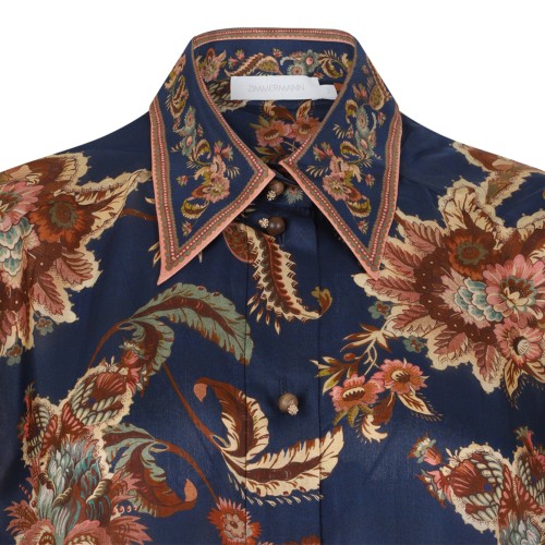 Zimmermann Paisley Print Silk Shirt.