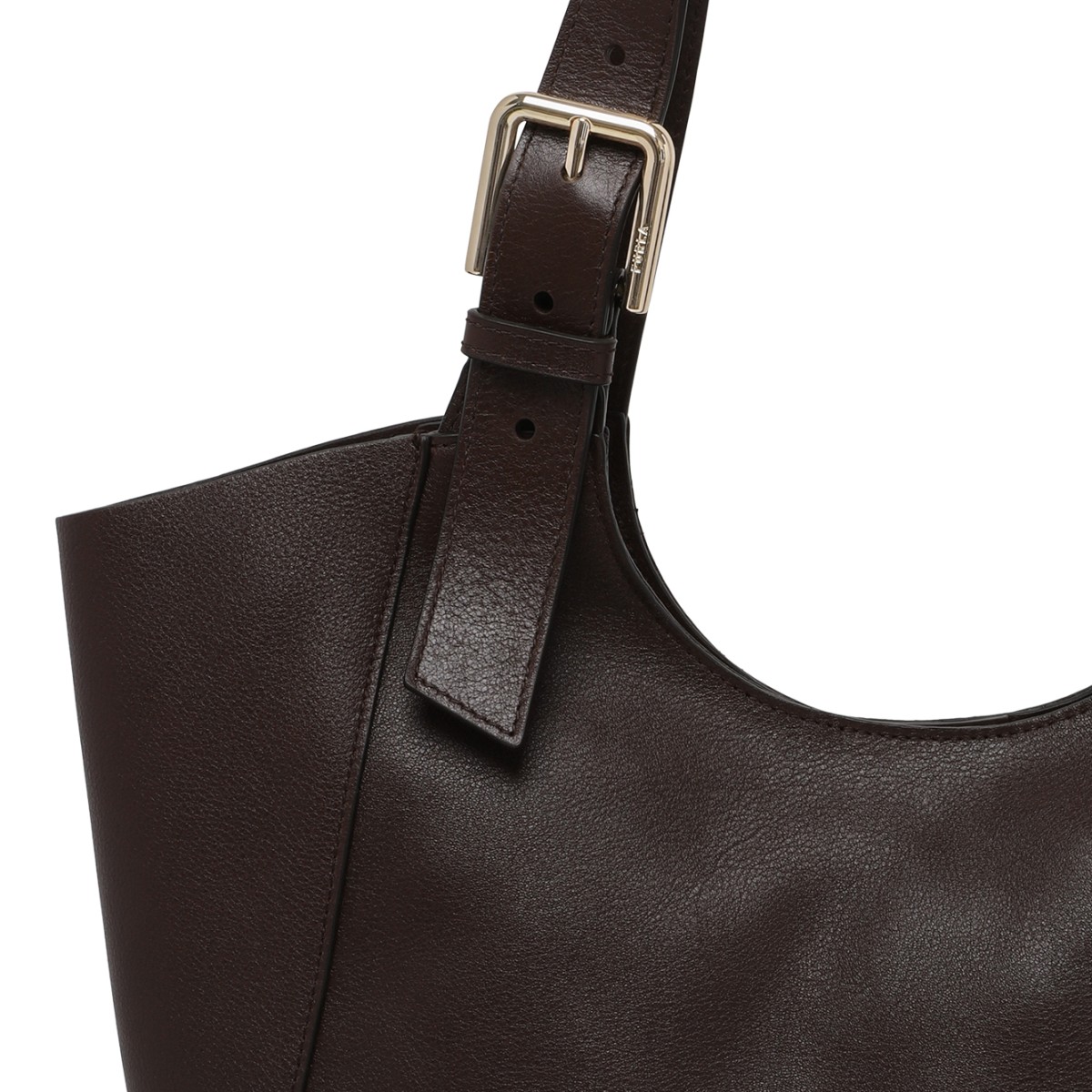 Furla Brown Leather Tote Bag.