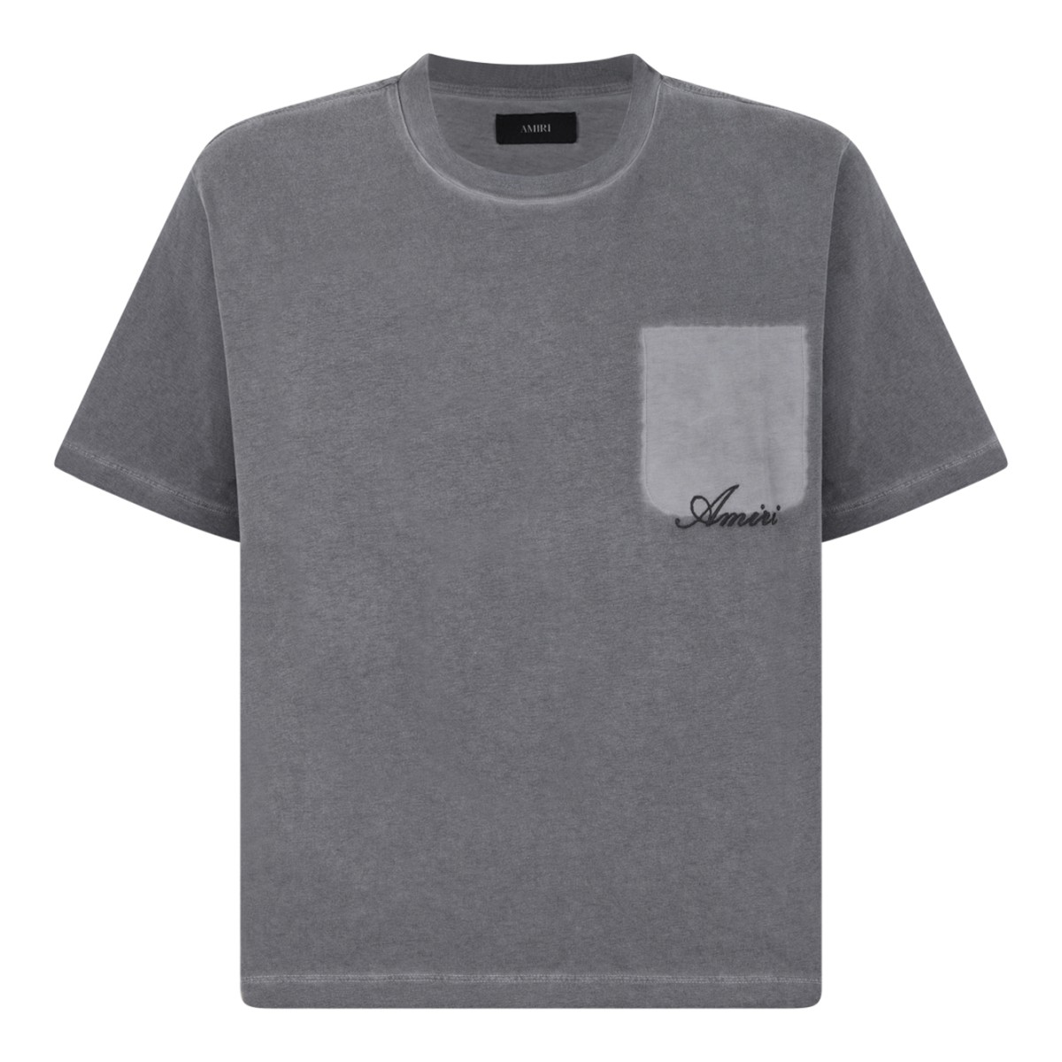 Amiri Grey Logo Cotton T-Shirt.