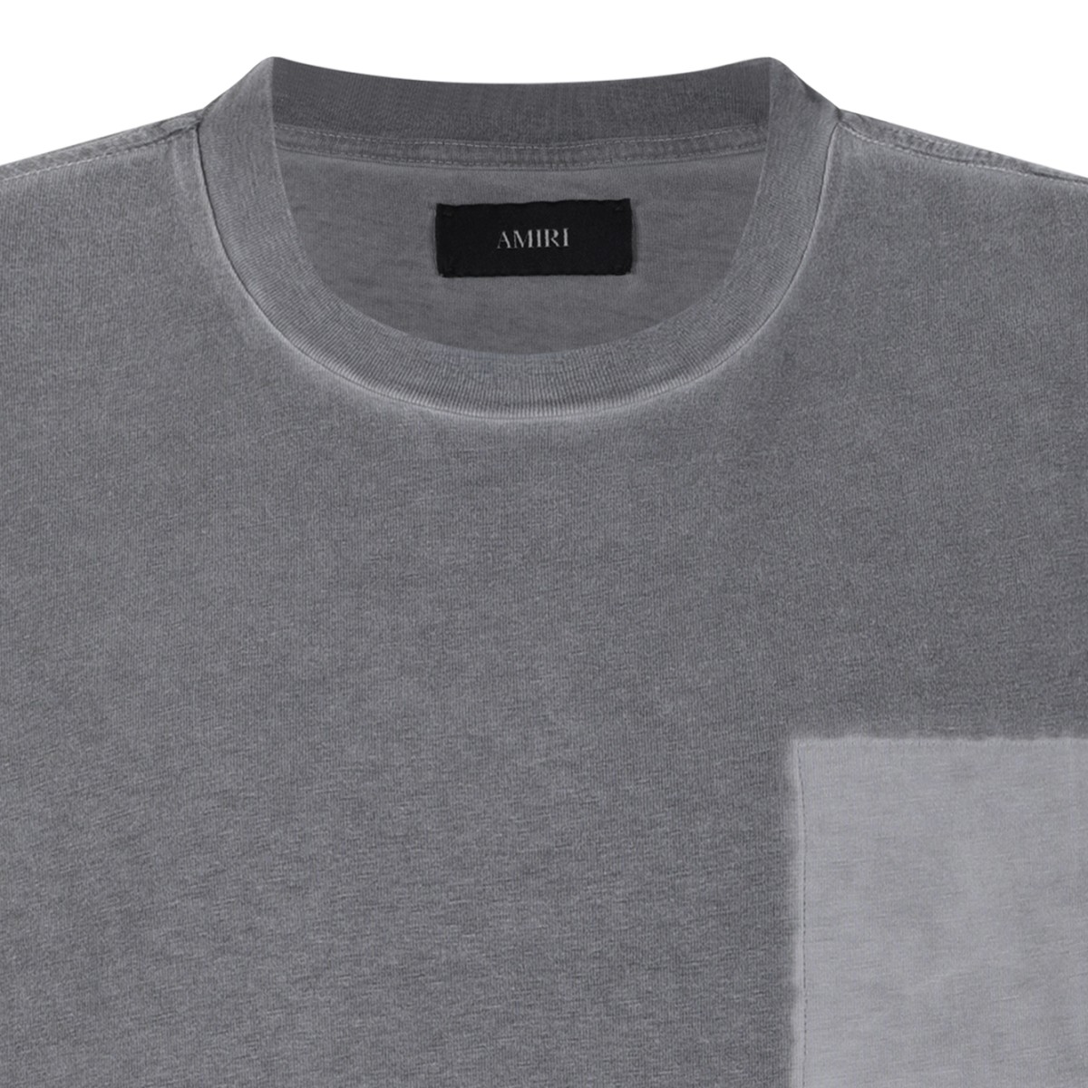 Amiri Grey Logo Cotton T-Shirt.