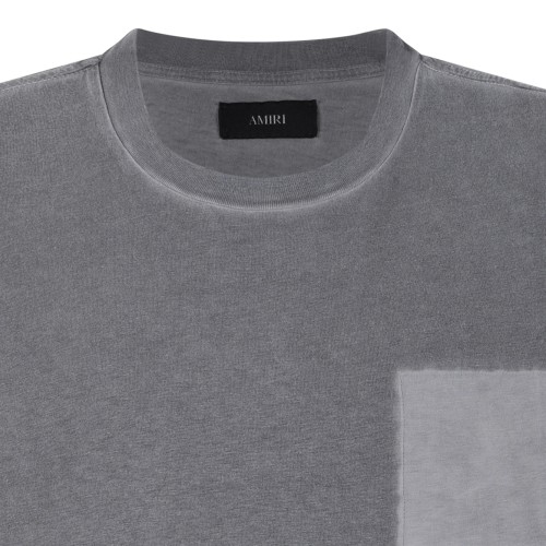 Amiri Grey Logo Cotton T-Shirt.