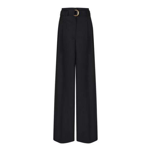 Max Mara Black Wide-Leg Tailored Trousers.