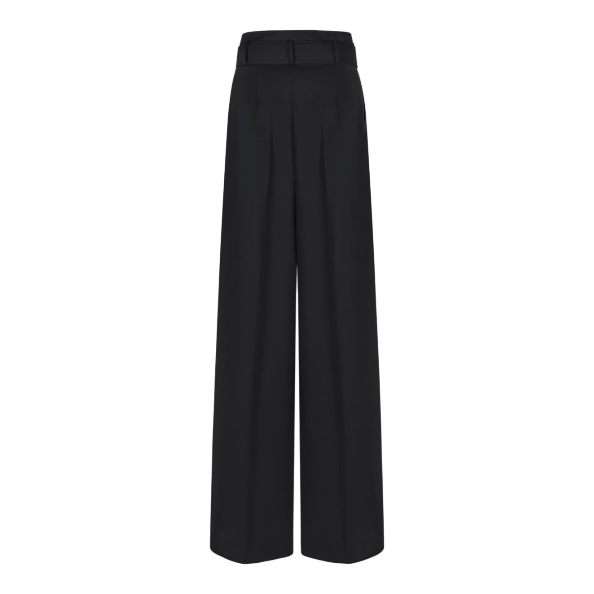 Max Mara Black Wide-Leg Tailored Trousers.