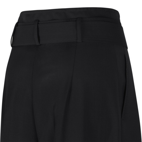 Max Mara Black Wide-Leg Tailored Trousers.