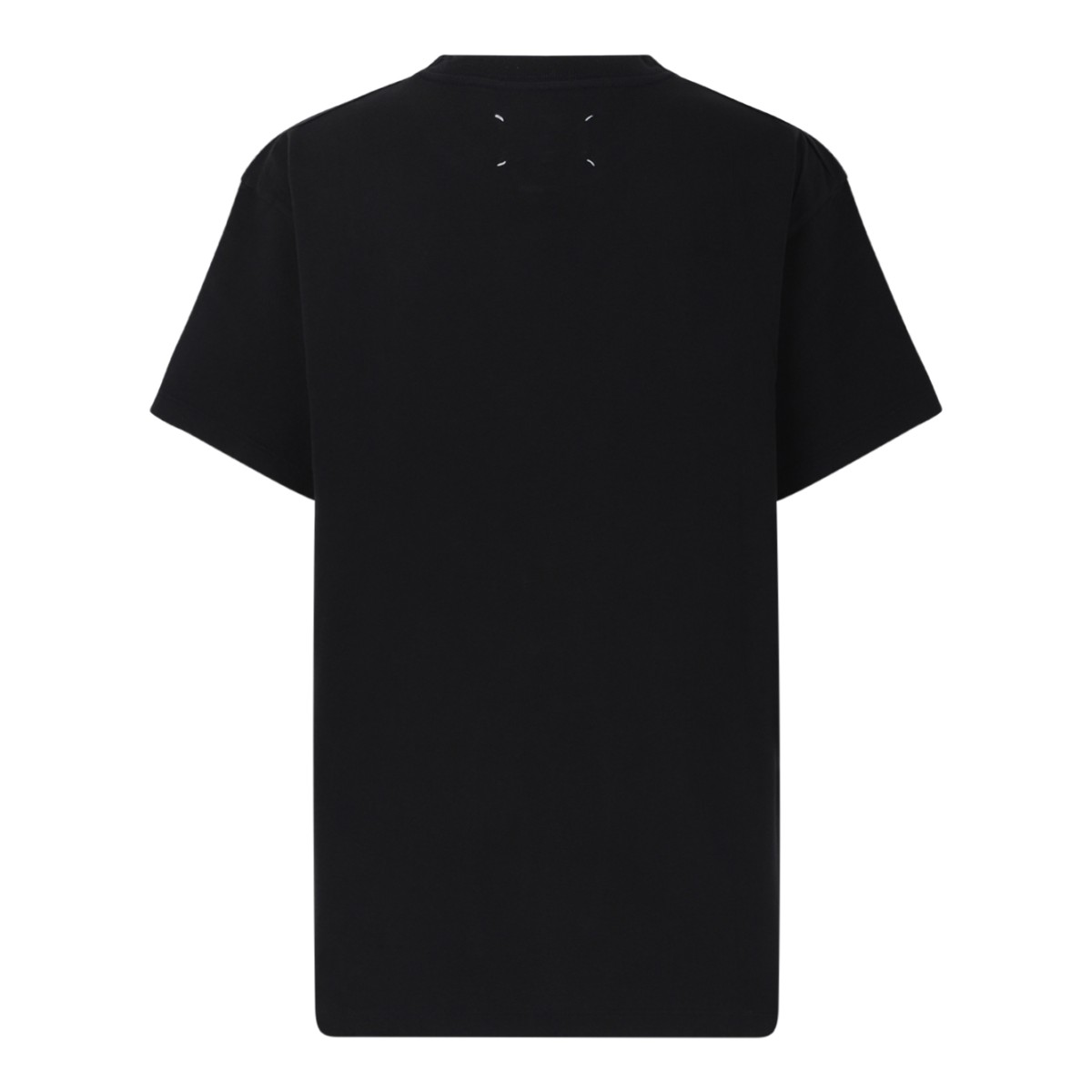 Maison Margiela Black Cotton Graphic T-Shirt.