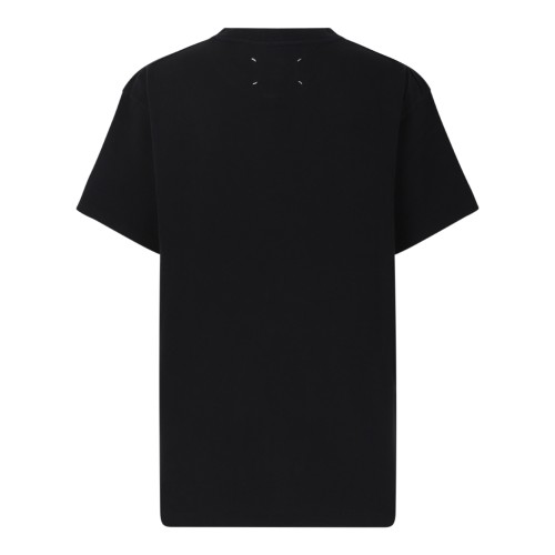 Maison Margiela Black Cotton Graphic T-Shirt.