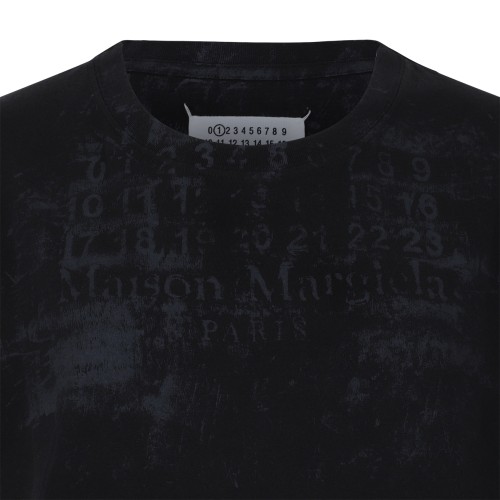 Maison Margiela Black Cotton Graphic T-Shirt.
