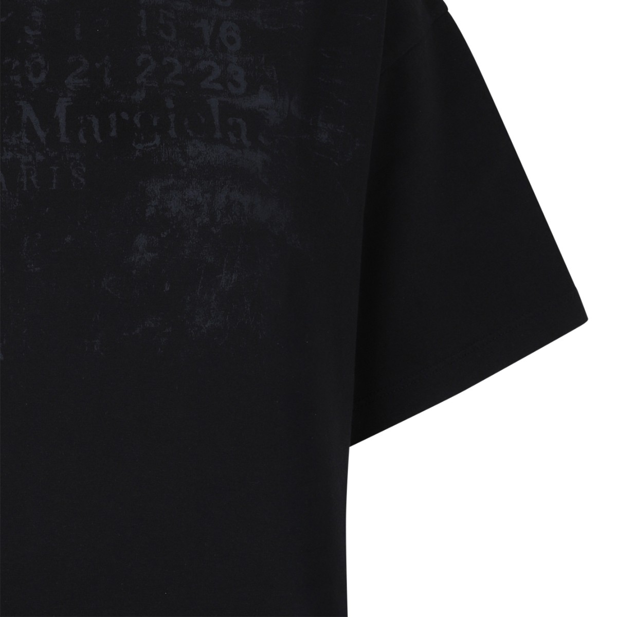 Maison Margiela Black Cotton Graphic T-Shirt.