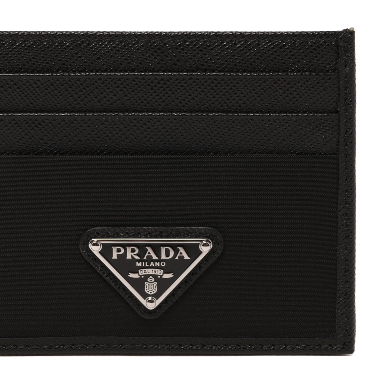 Prada Black Saffiano Leather Card Holder.
