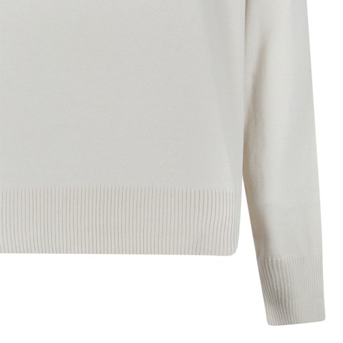 Vivienne Westwood Cream Wool Orb Sweater.