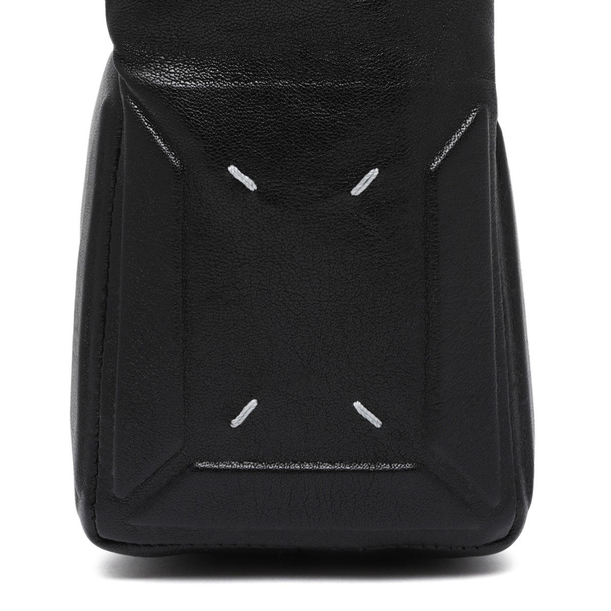 Maison Margiela Black Leather Shoulder Bag.