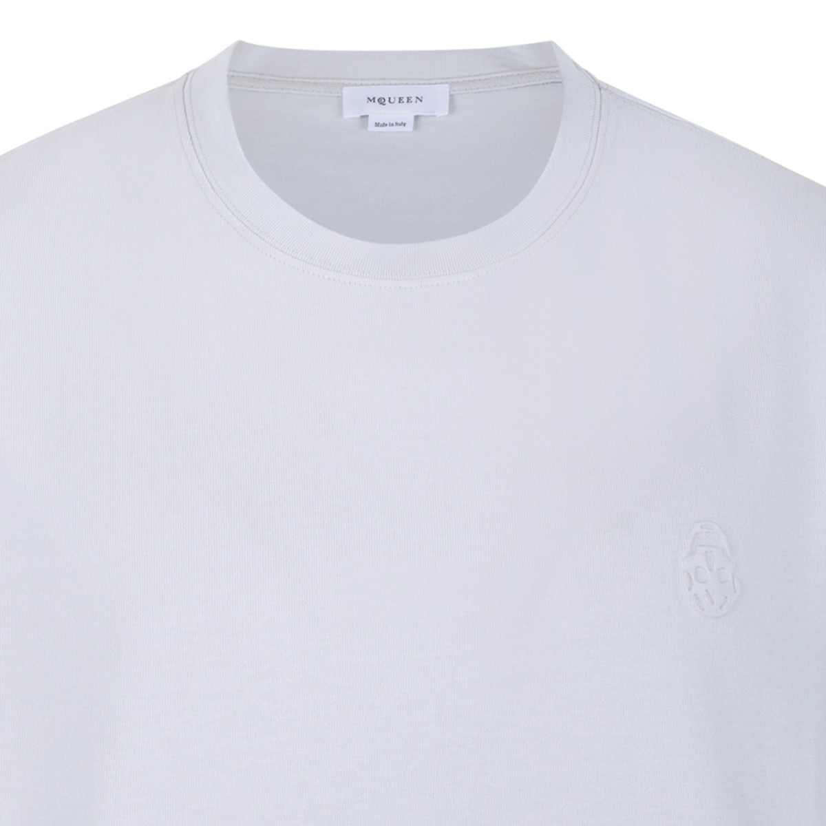 Alexander McQueen White Cotton Crew-Neck T-Shirt.