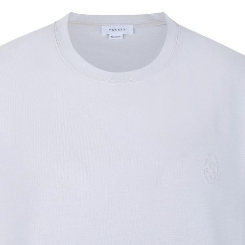 Alexander McQueen White Cotton Crew-Neck T-Shirt.