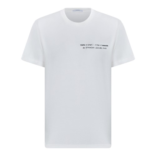 Givenchy White Cotton Logo T-Shirt.
