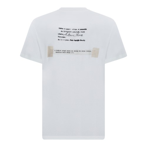 Givenchy White Cotton Logo T-Shirt.