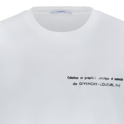 Givenchy White Cotton Logo T-Shirt.