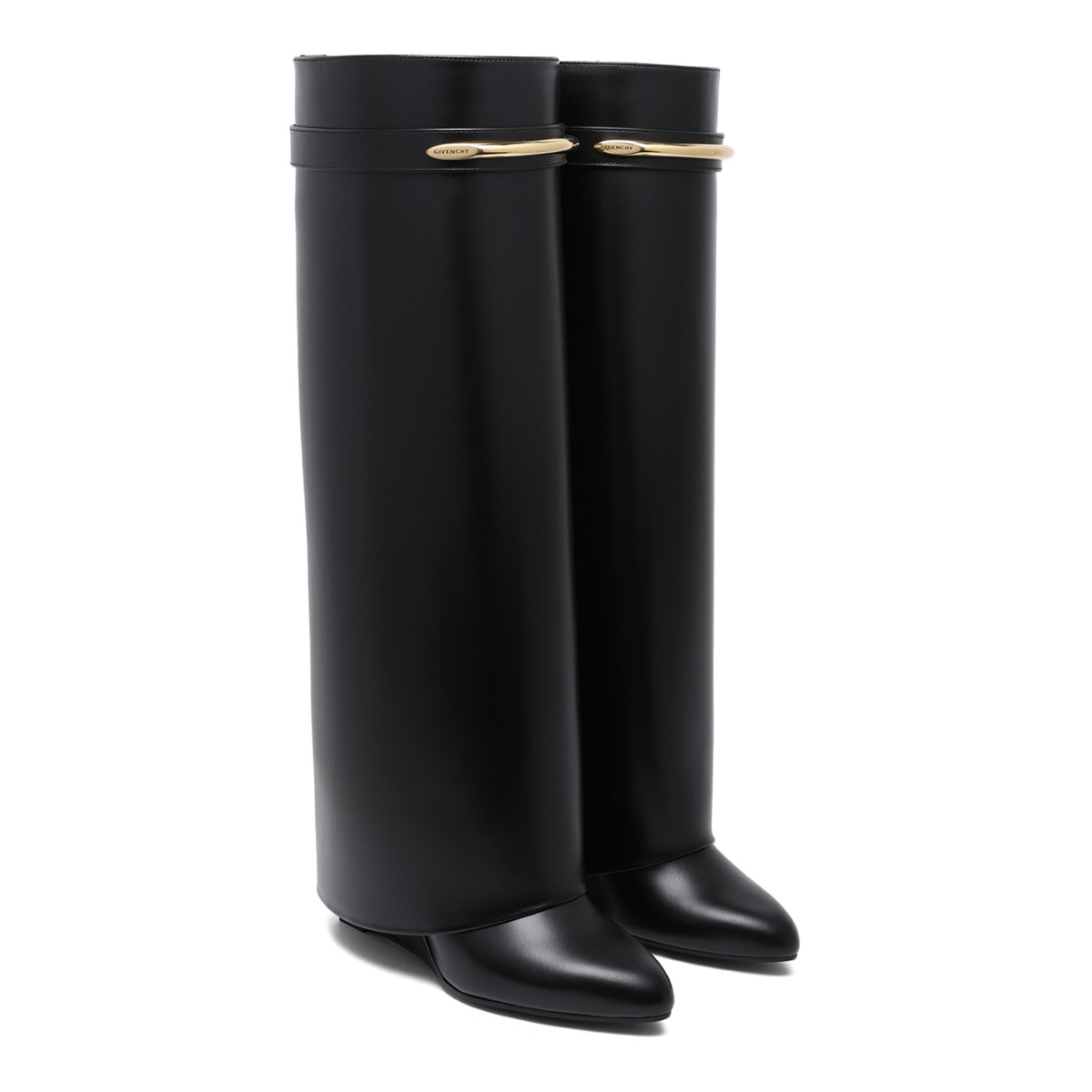 Givenchy Black Rubber Rain Boots.