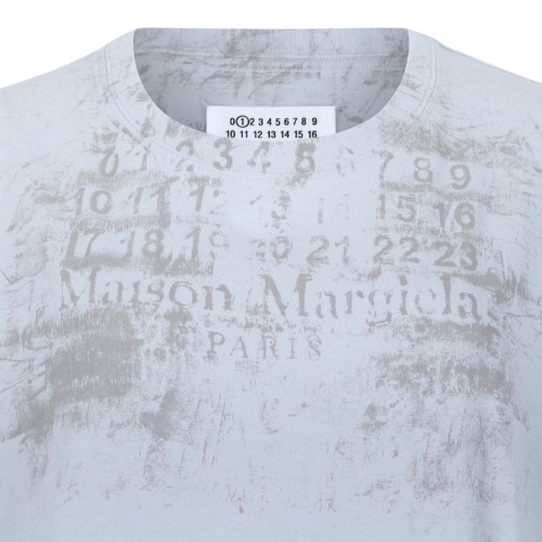 Maison Margiela White Cotton Graphic T-Shirt.
