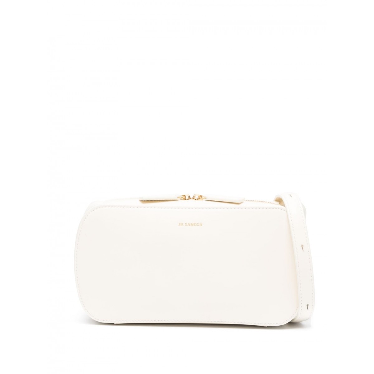 White Calf Leather Small Tradition Shoulder Bag