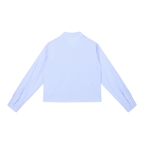 Versace Light Blue Striped Cotton Shirt. 2