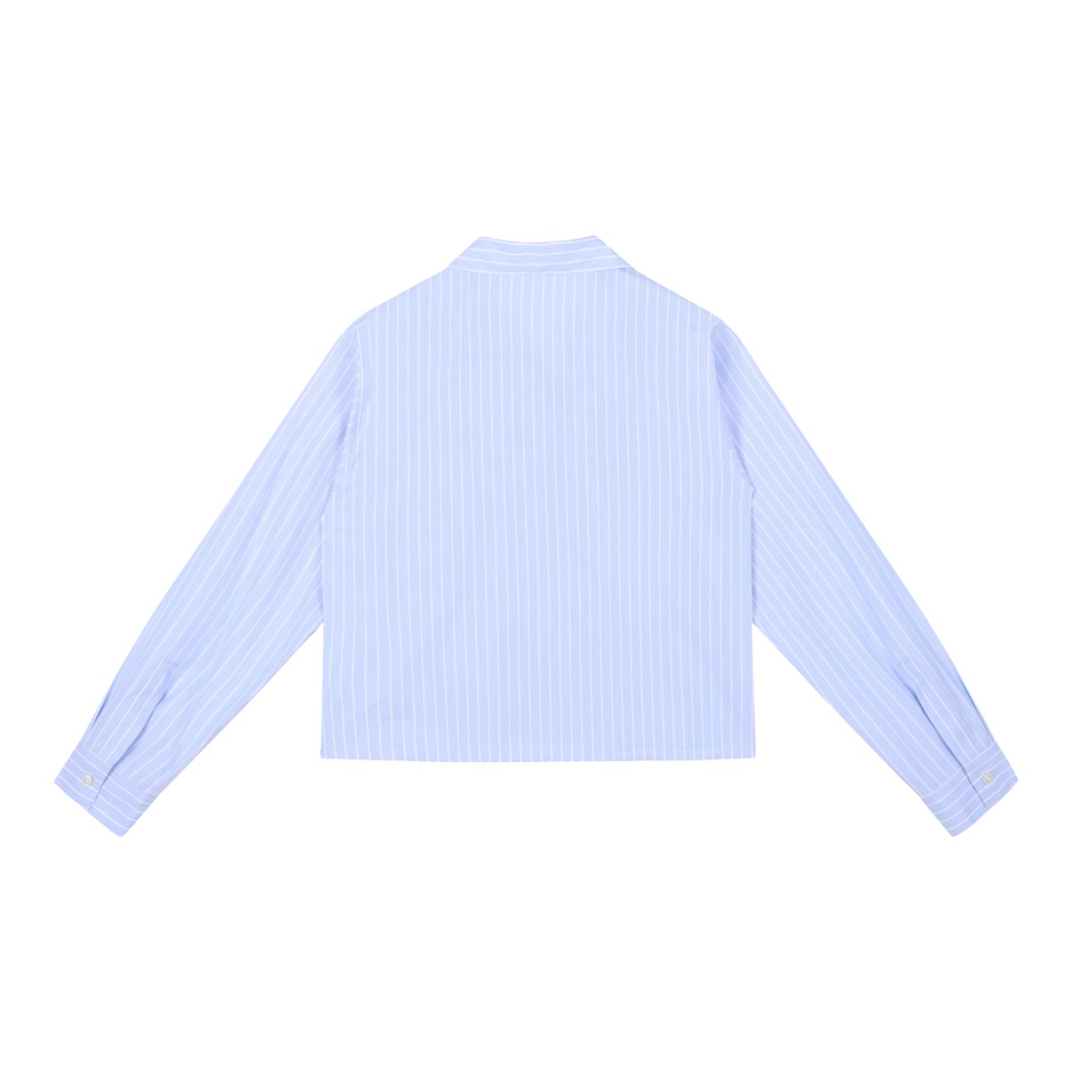Versace Light Blue Striped Cotton Shirt.