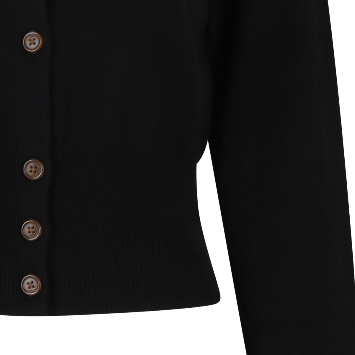 Vivienne Westwood Black Wool Orb Cardigan.