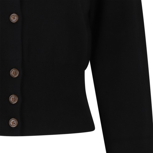 Vivienne Westwood Black Wool Orb Cardigan.