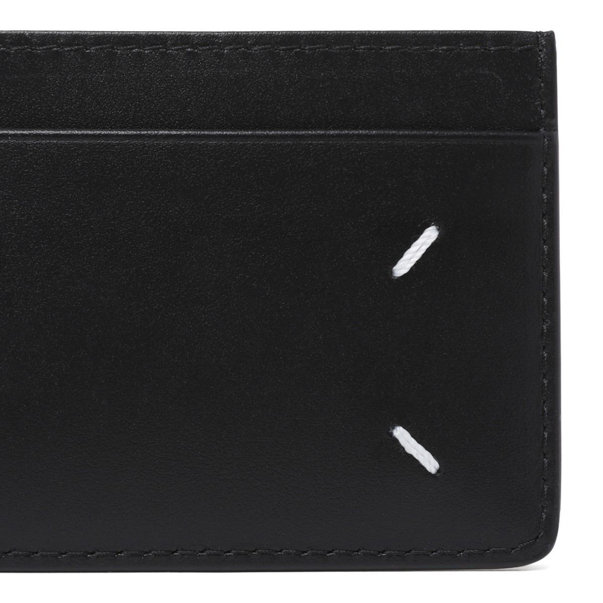 Maison Margiela Black Leather Card Holder.