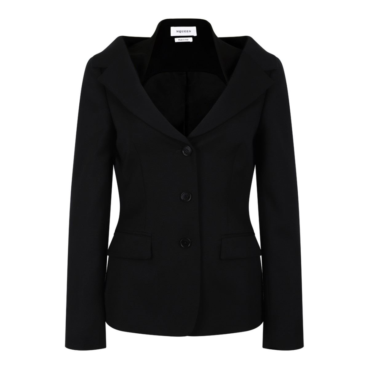 Alexander McQueen Black Tailored Blazer.