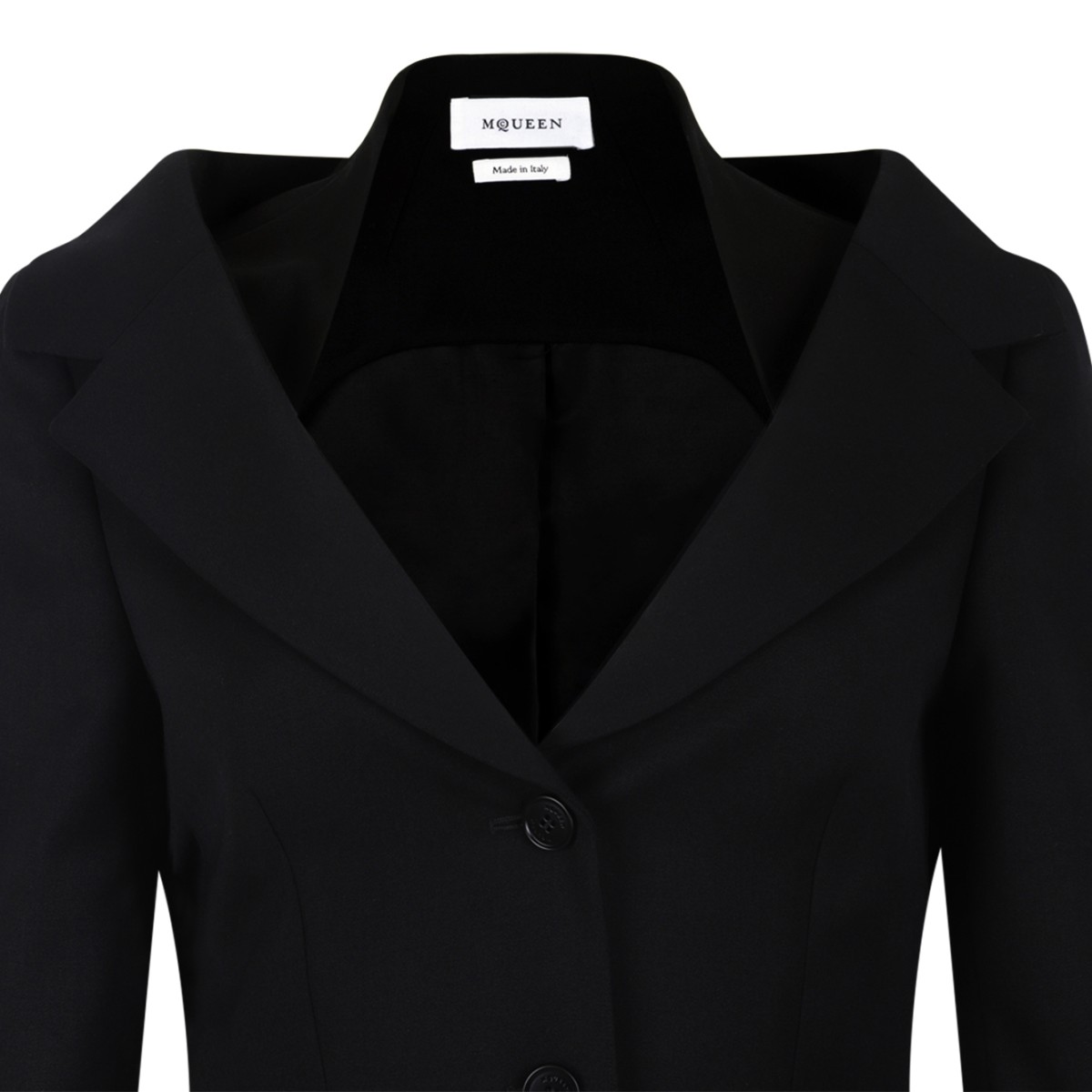Alexander McQueen Black Tailored Blazer.