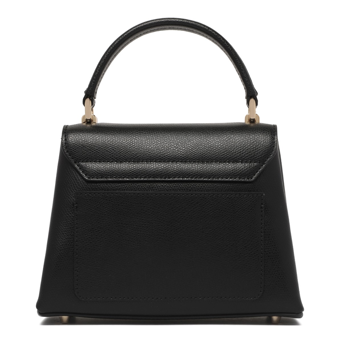 Furla Black Leather 1927 Mini Top Handle Tote Bag.