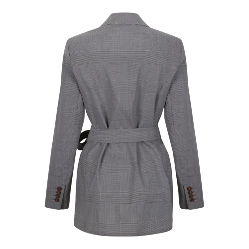 Max Mara Grey Wrap-Style Tailored Blazer. 2