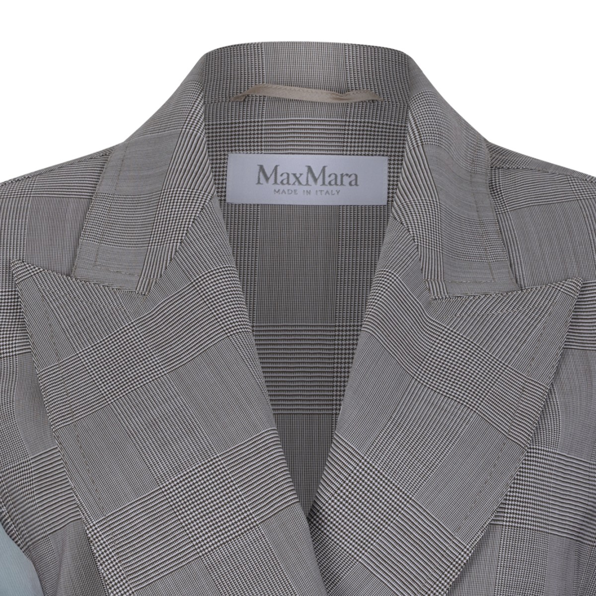 Max Mara Grey Wrap-Style Tailored Blazer.