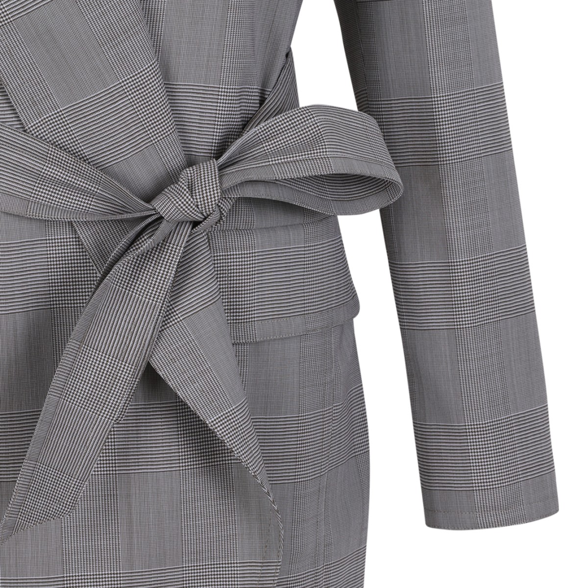 Max Mara Grey Wrap-Style Tailored Blazer.
