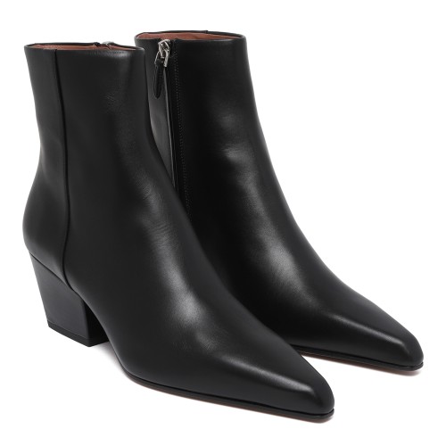 Paris Texas Black Leather Ankle Boots. 2