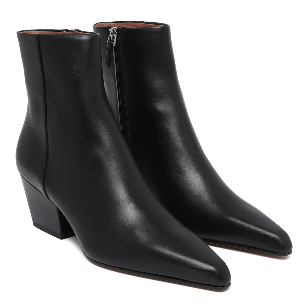 Paris Texas Black Leather Ankle Boots.