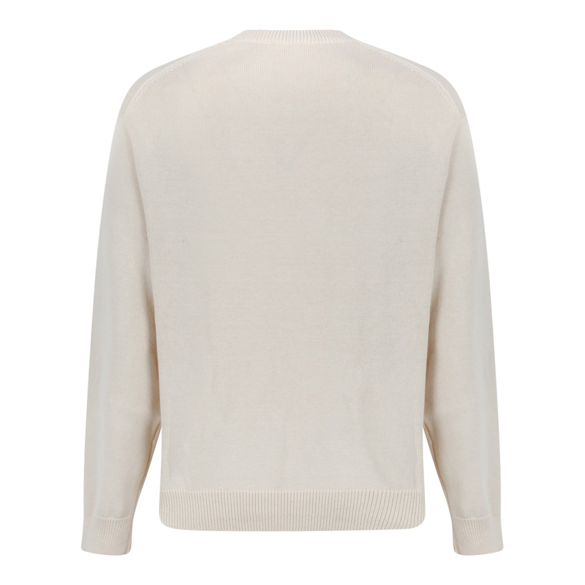 Kenzo Paris Cream Logo Wool Sweater.