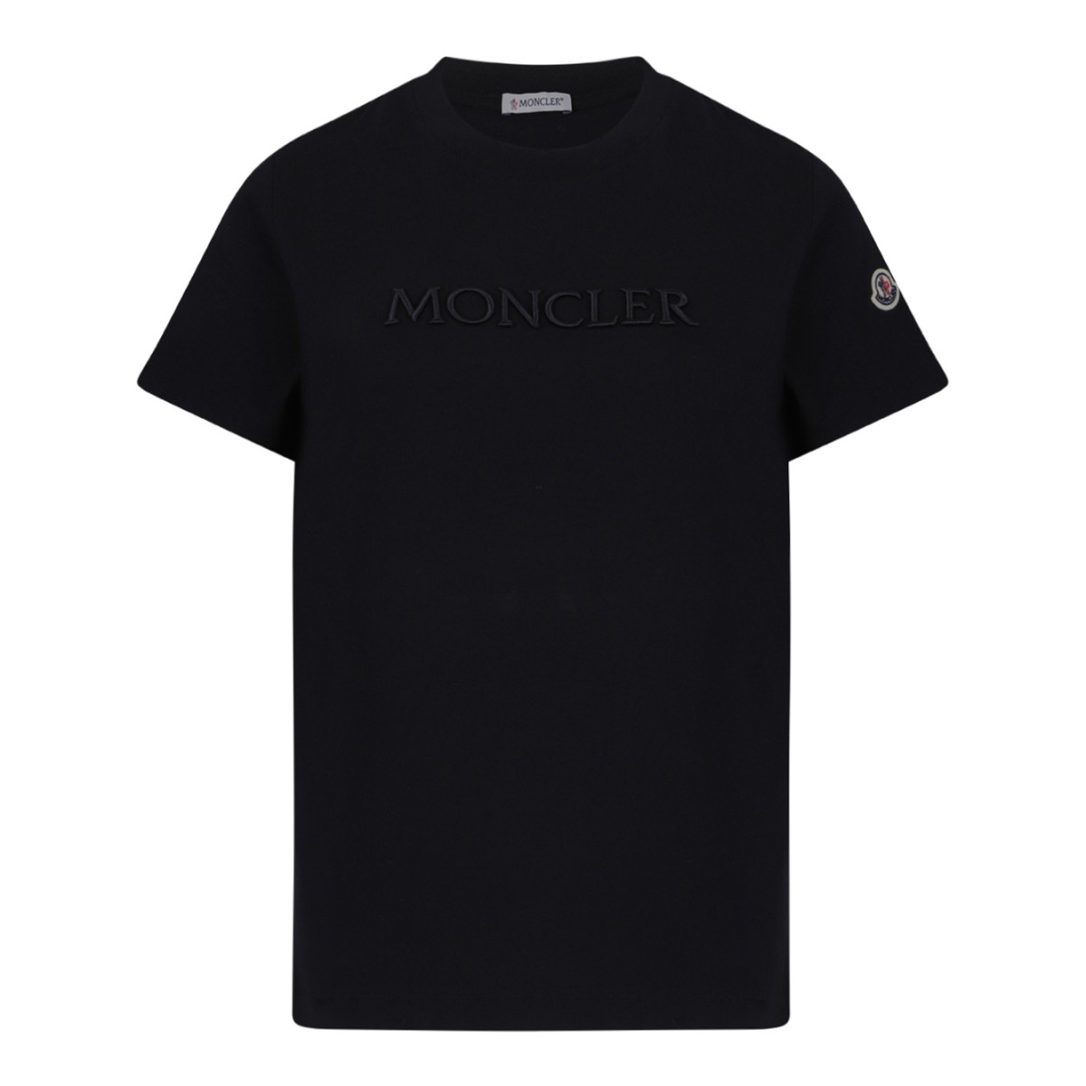 Moncler Black Logo Cotton T-Shirt.