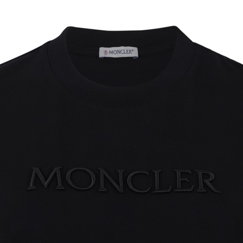 Moncler Black Logo Cotton T-Shirt.