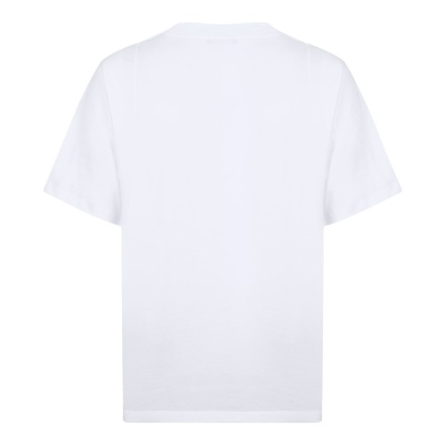 Balmain White Cotton Logo Print T-Shirt. 2