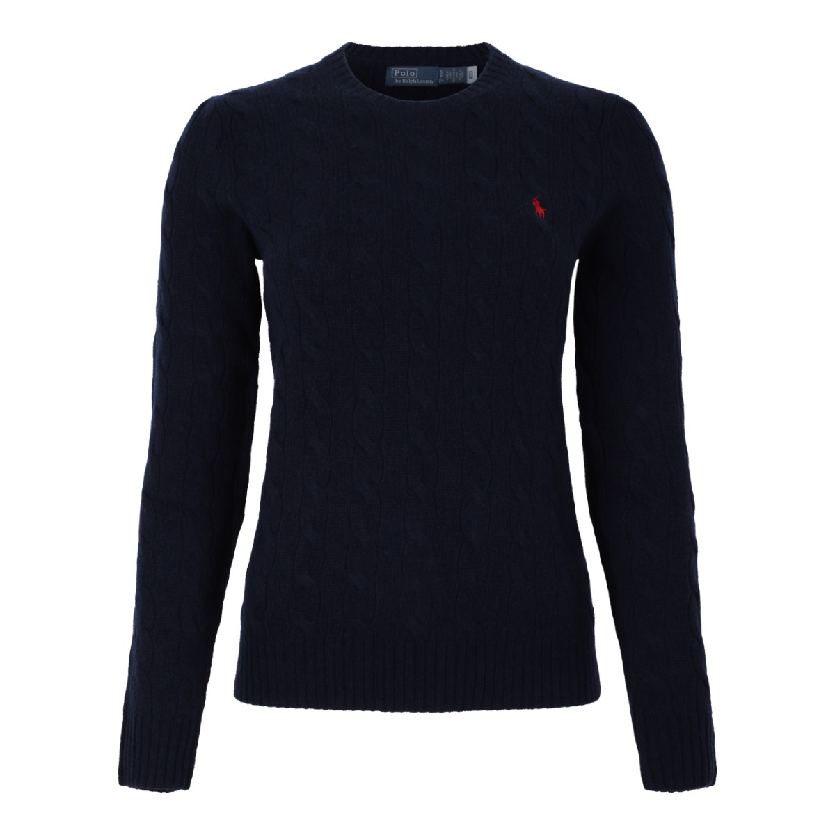 Polo Ralph Lauren Navy Cable-Knit Cotton Sweater.